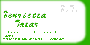 henrietta tatar business card